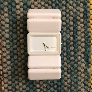 Nixon watch, white, the Vega beaded